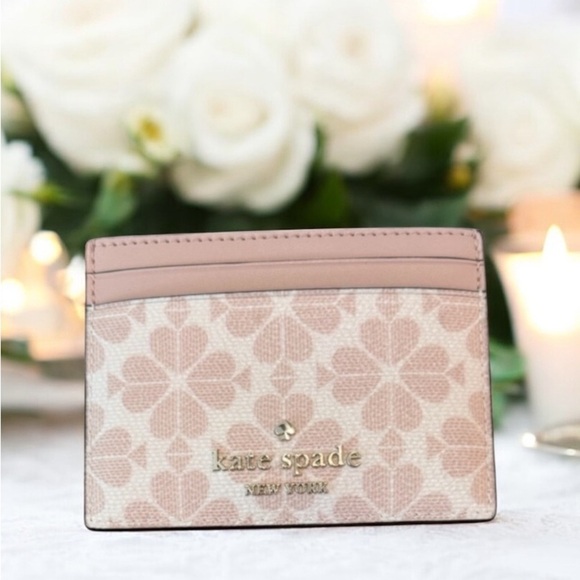 Kate Spade Flower Small Slim Card Holder NWT - Picture 1 of 4